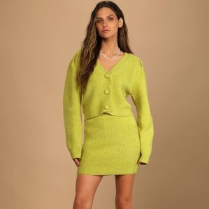 Lime green co-ord sweater set